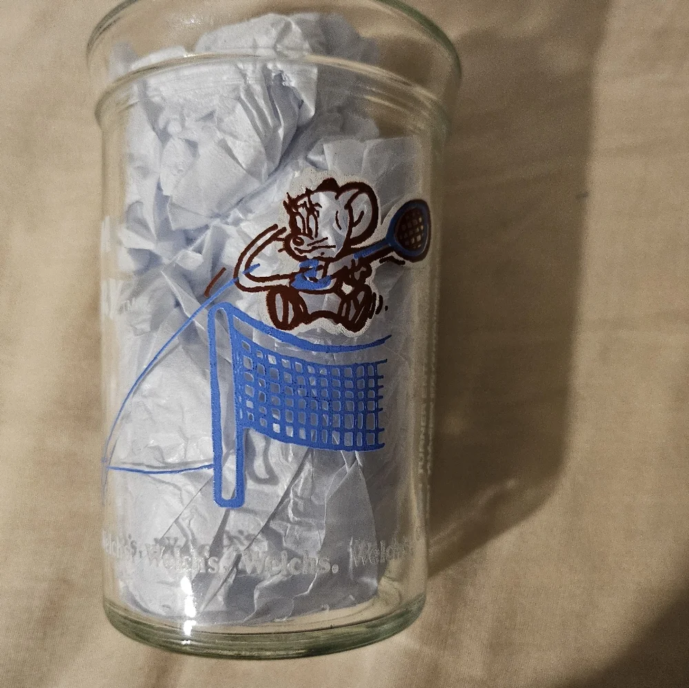 Welch's  1991 Tom &‎ Jerry Jelly Glass Vintage
